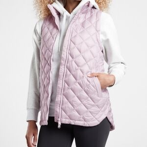 Athleta Quilted Lilac Vest